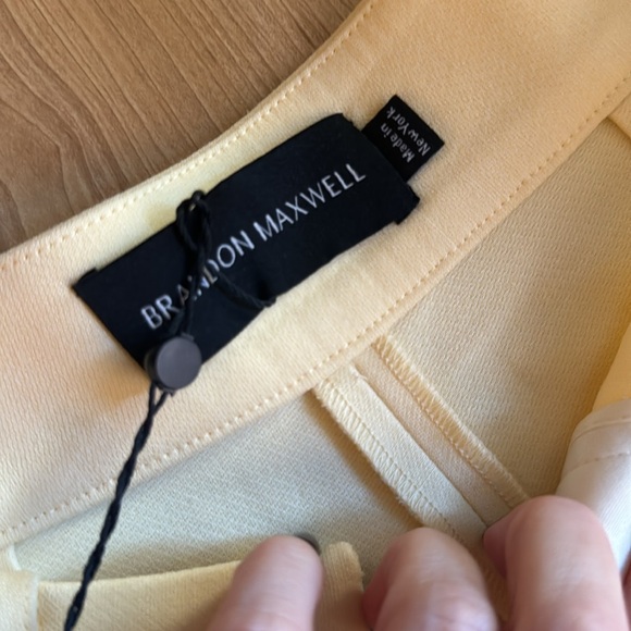 NWT Brandon Maxwell Holland Pleated Wool Blend Pants - Picture 3 of 5